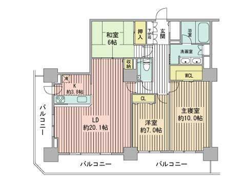 プライムアーバン札幌リバーフロントの間取り