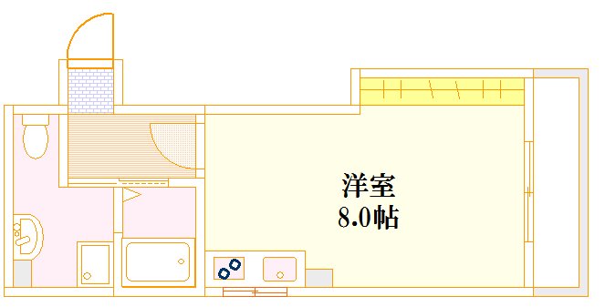 広島市中区舟入川口町のマンションの間取り