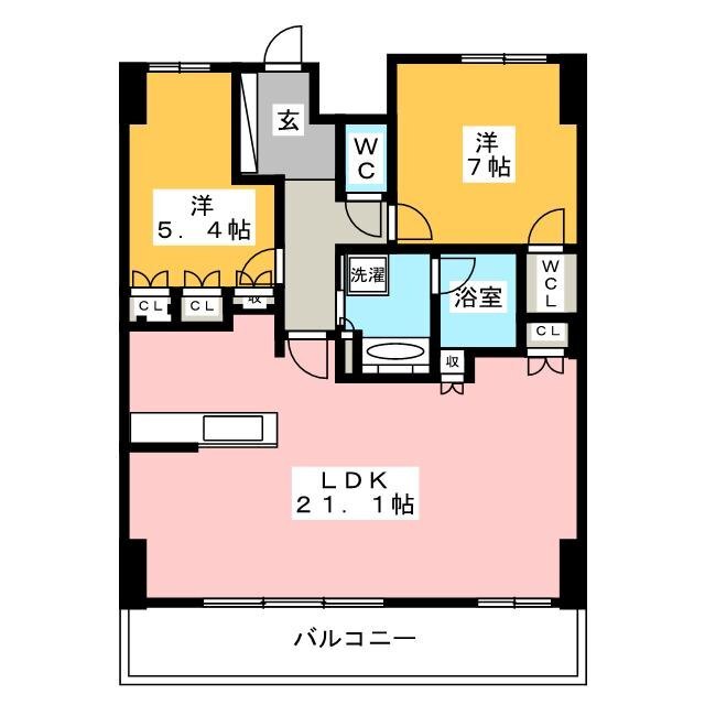 ライオンズ岐阜プレミストタワー３５の間取り