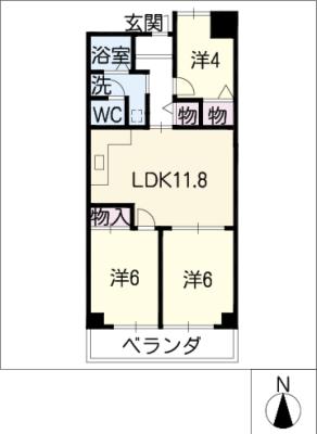 ロイヤルシティ押切の間取り