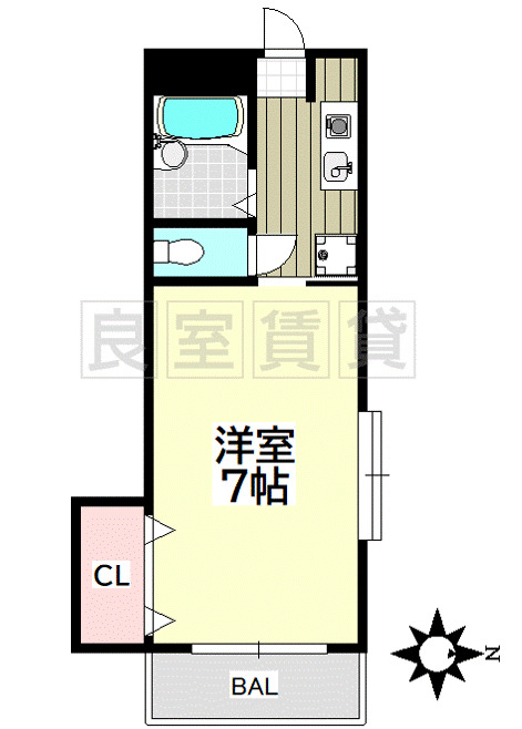 名古屋市千種区観月町のマンションの間取り