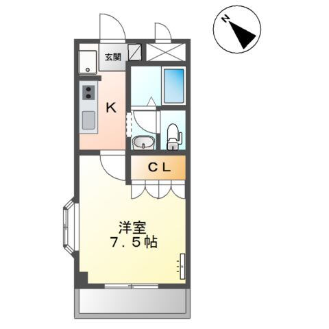 ブルーサンズ１号館の間取り