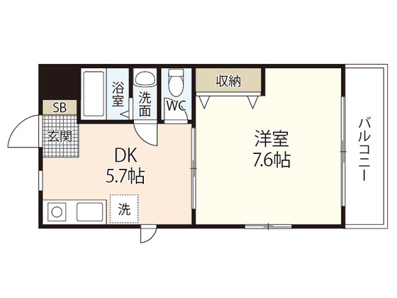 広島市佐伯区皆賀のマンションの間取り