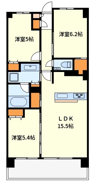 板橋区小茂根のマンションの間取り