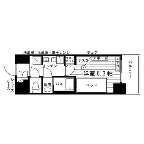 学生会館 Feel I Residence[食事付き]の間取り