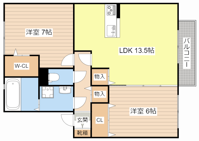 セジュール多賀の間取り