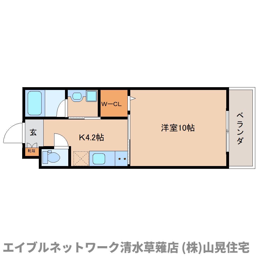 静岡市駿河区谷田のマンションの間取り