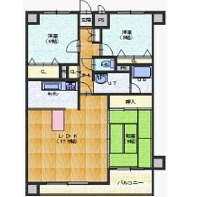 函館市大森町のマンションの間取り