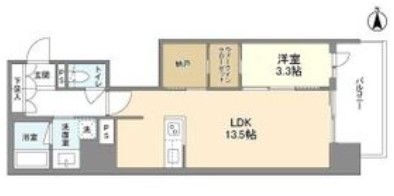 大阪市西区南堀江のマンションの間取り