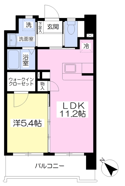 北九州市小倉北区原町のマンションの間取り