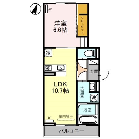 D-ROOM女池上山Iの間取り