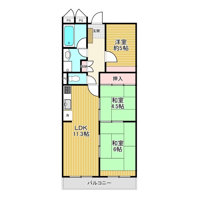 グリーン北塩屋の間取り