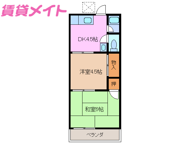 西の川南荘の間取り