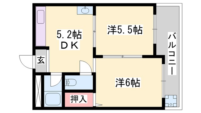 マンションまるかの間取り