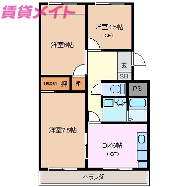 メゾン江ケ室の間取り