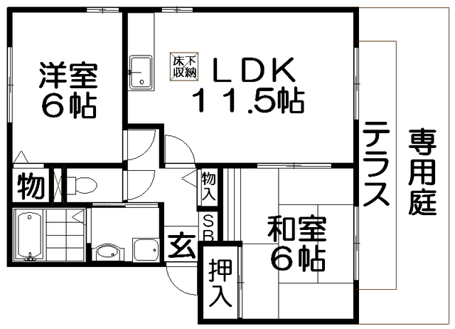 ベルデカーサ枚方公園2番館の間取り