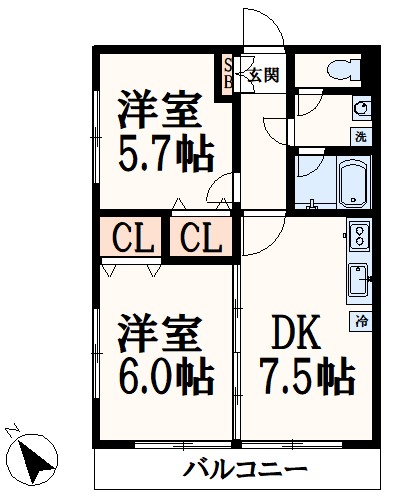 ｃａｓａ　ｄｏｍａｎｉ　　（カーサドマーニ）の間取り