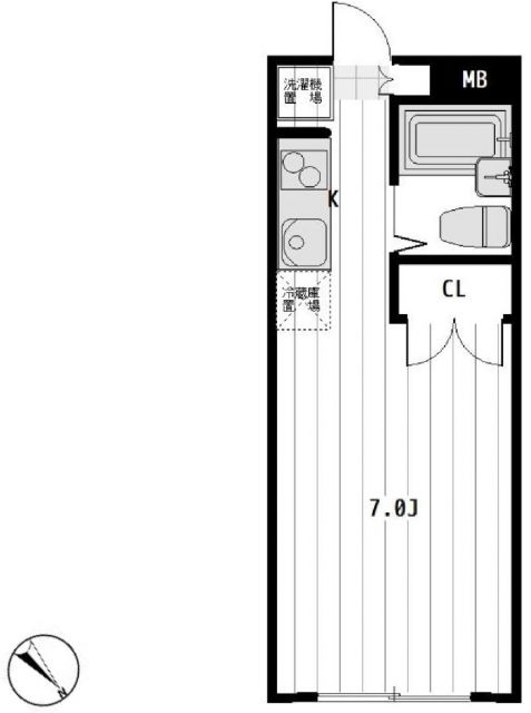 松戸市栗山のマンションの間取り