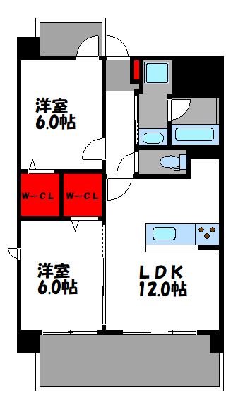 福岡市東区社領のマンションの間取り