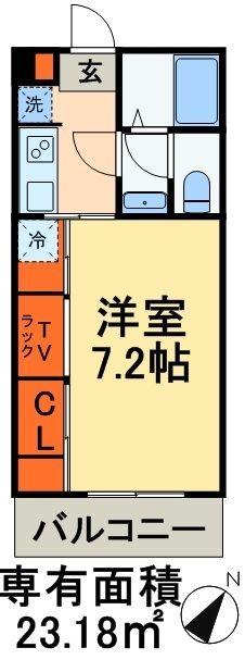 【千葉市美浜区真砂のアパートの間取り】