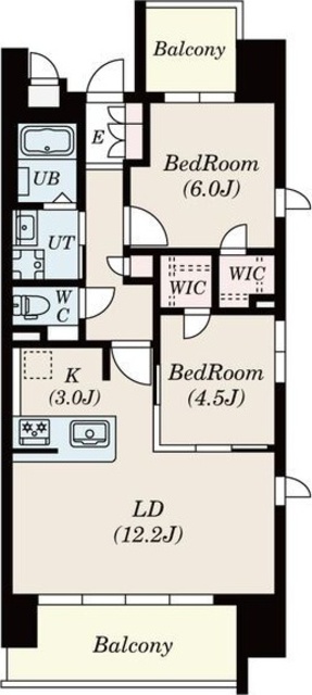 S-RESIDENCE茶屋ヶ坂Eastの間取り