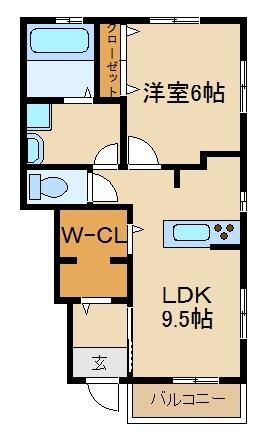 さいたま市中央区円阿弥のアパートの間取り