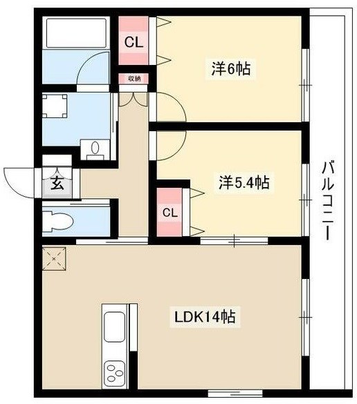 長久手市石場のアパートの間取り