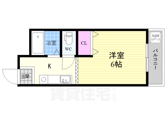 京都市右京区嵯峨天龍寺椎野町のマンションの間取り