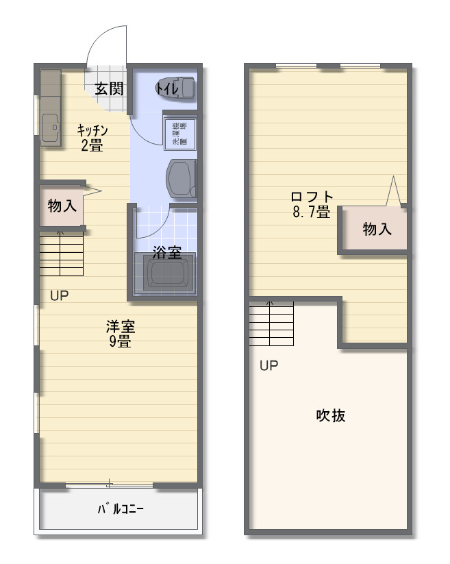 照波園フラット5の間取り