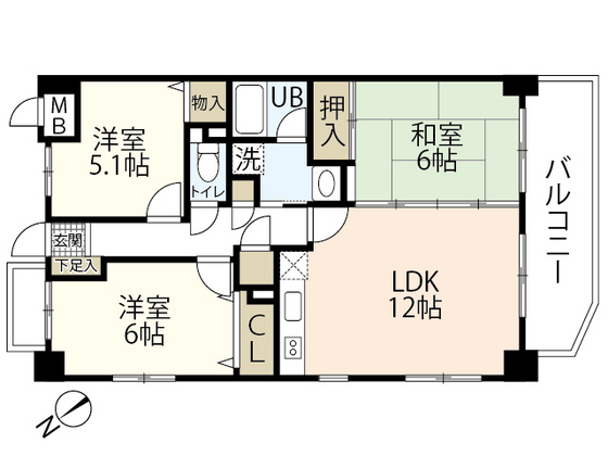 ハーモニー中須の間取り