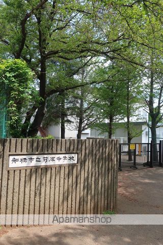 中学校　船橋市立前原中学校（中学校）まで643m