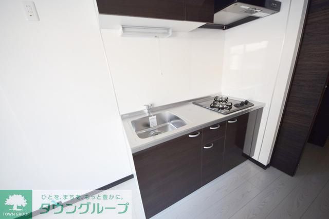 キッチン　2口コンロ付きシステムキッチン