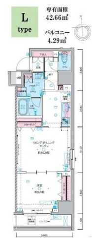 GENOVIA東神田greenveilの間取り写真