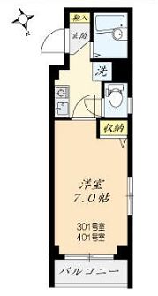 マーベラス早稲田鶴巻町の間取り写真
