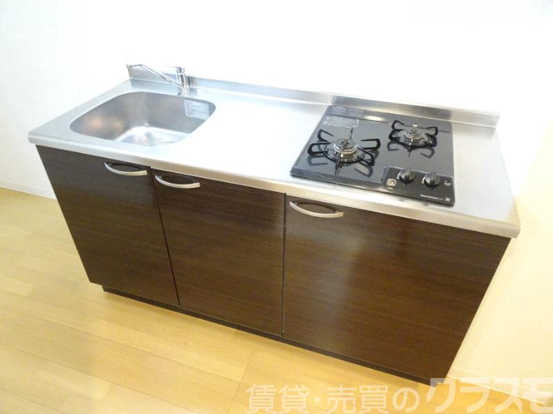 キッチン　２口コンロのシステムキッチン♪
