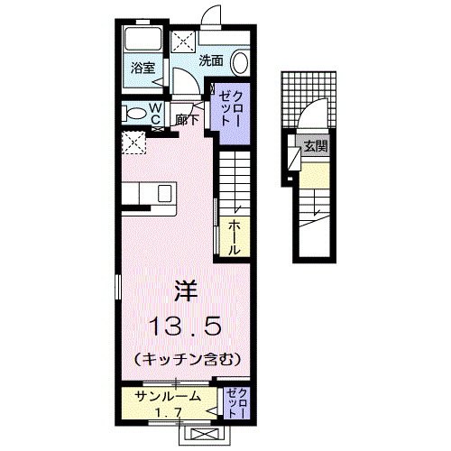 富山地鉄本線 越中荏原駅 徒歩29分 2階建 築3年の間取り写真