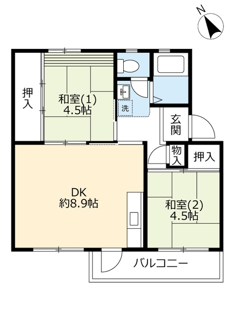 UR男山の間取り写真