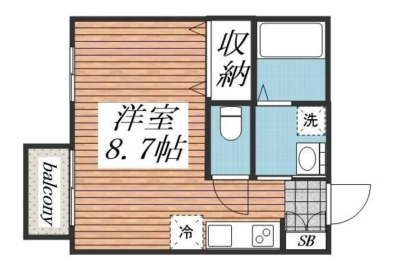 ＪＲ総武線 千葉駅 徒歩10分 2階建 築23年の間取り写真