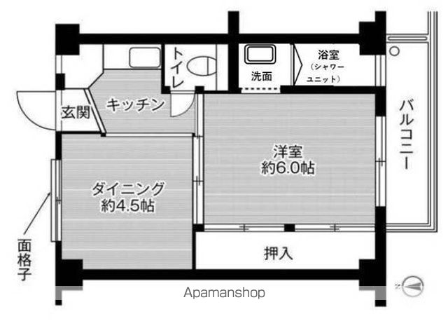 ビレッジハウス高田1号棟の間取り写真