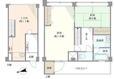 代官山コーポラスの間取り写真