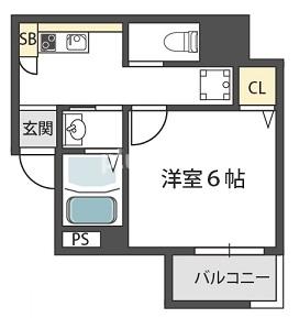 グランパシフィック大国町の間取り写真