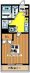 京王線 明大前駅 徒歩7分 3階建 築30年の間取り写真