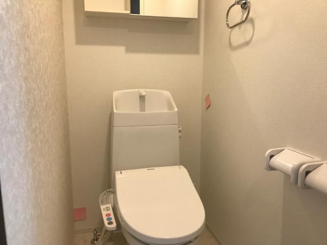 田原本町三笠アパート新築工事のトイレ写真