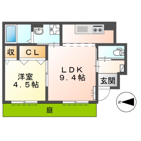田原本町三笠アパート新築工事の間取り写真