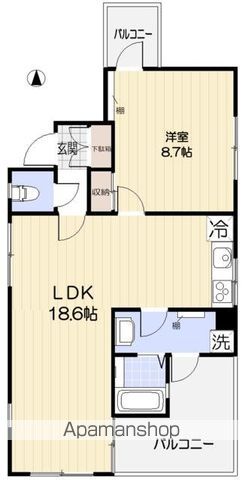 東急目黒線 大岡山駅 徒歩6分 4階建 築14年の間取り写真