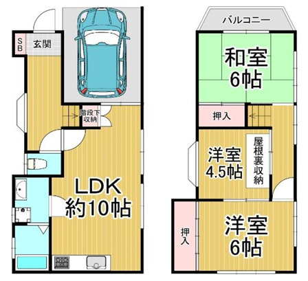 檜川町1丁目貸家の間取り写真