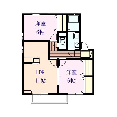 千曲市大字戸倉のアパートの間取り