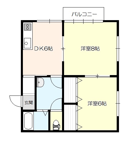 好保♭（コーポフラット）の間取り