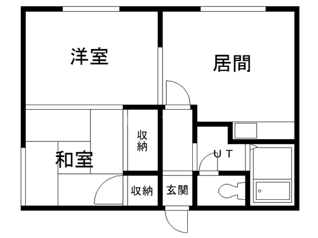 旭川市春光四条のアパートの間取り