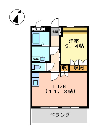 ベルメゾン久原の間取り